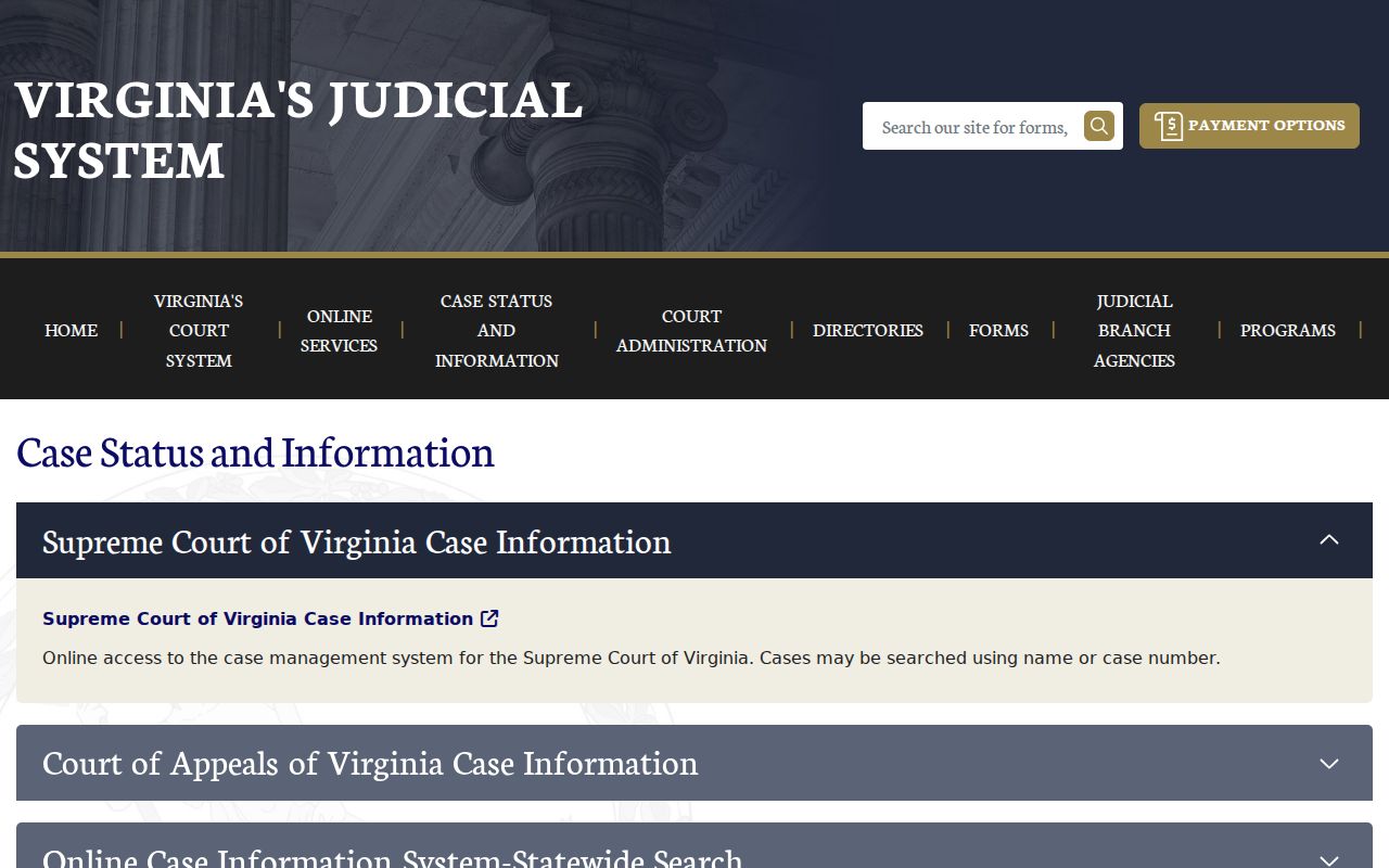 Powhatan County warrant search: Virginia court case-search choices